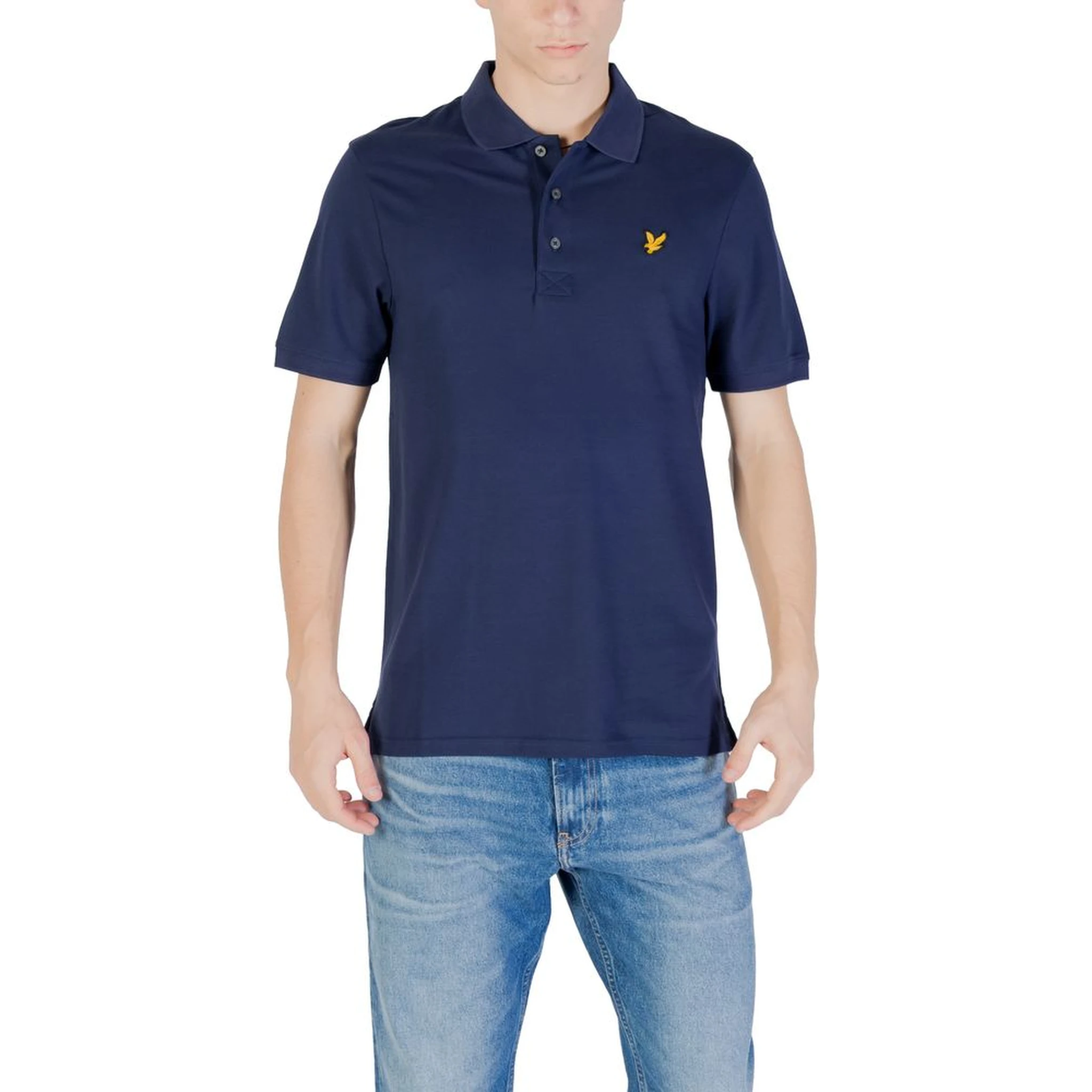 Blue Cotton Polo Shirt