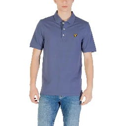 Blue Cotton Polo Shirt