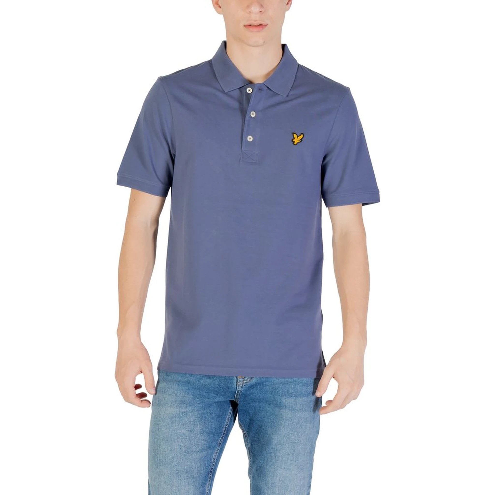 Blue Cotton Polo Shirt
