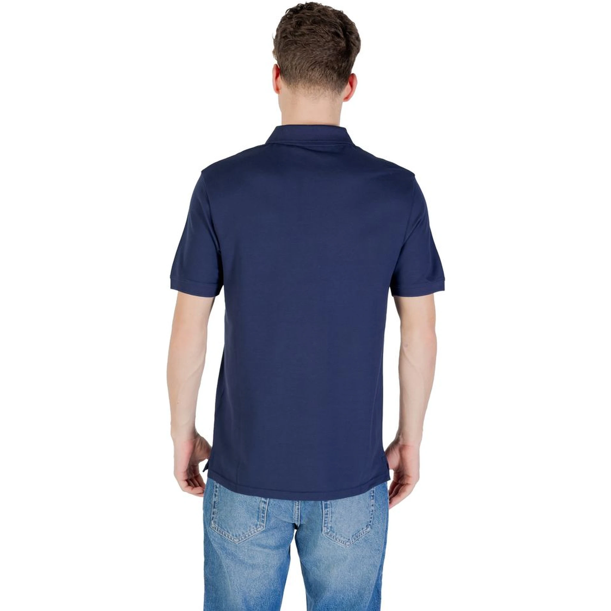 Blue Cotton Polo Shirt