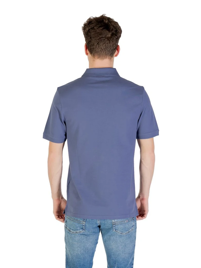 Blue Cotton Polo Shirt