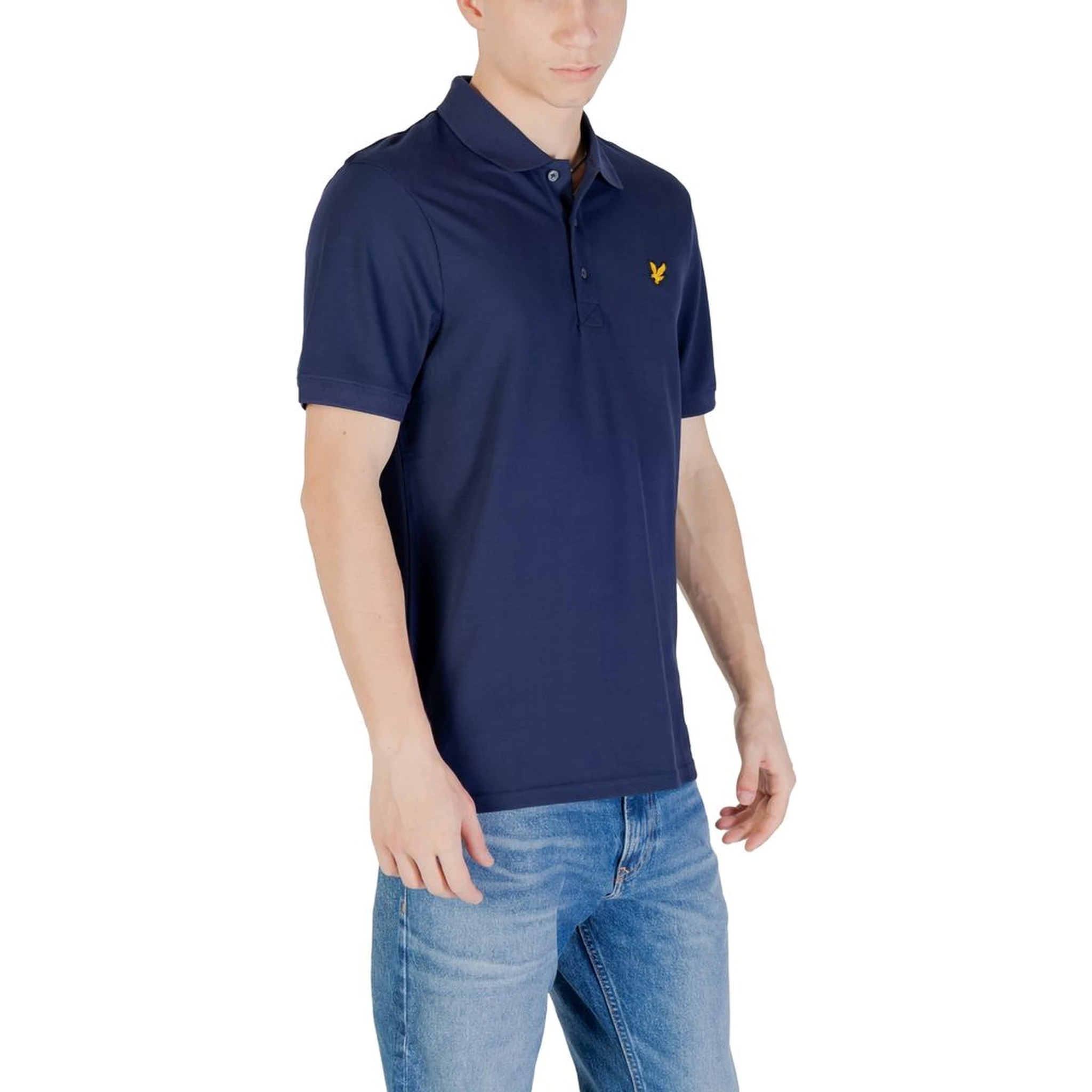 Blue Cotton Polo Shirt
