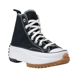 Black And White Fabric Chunky Sneakers