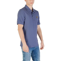 Blue Cotton Polo Shirt