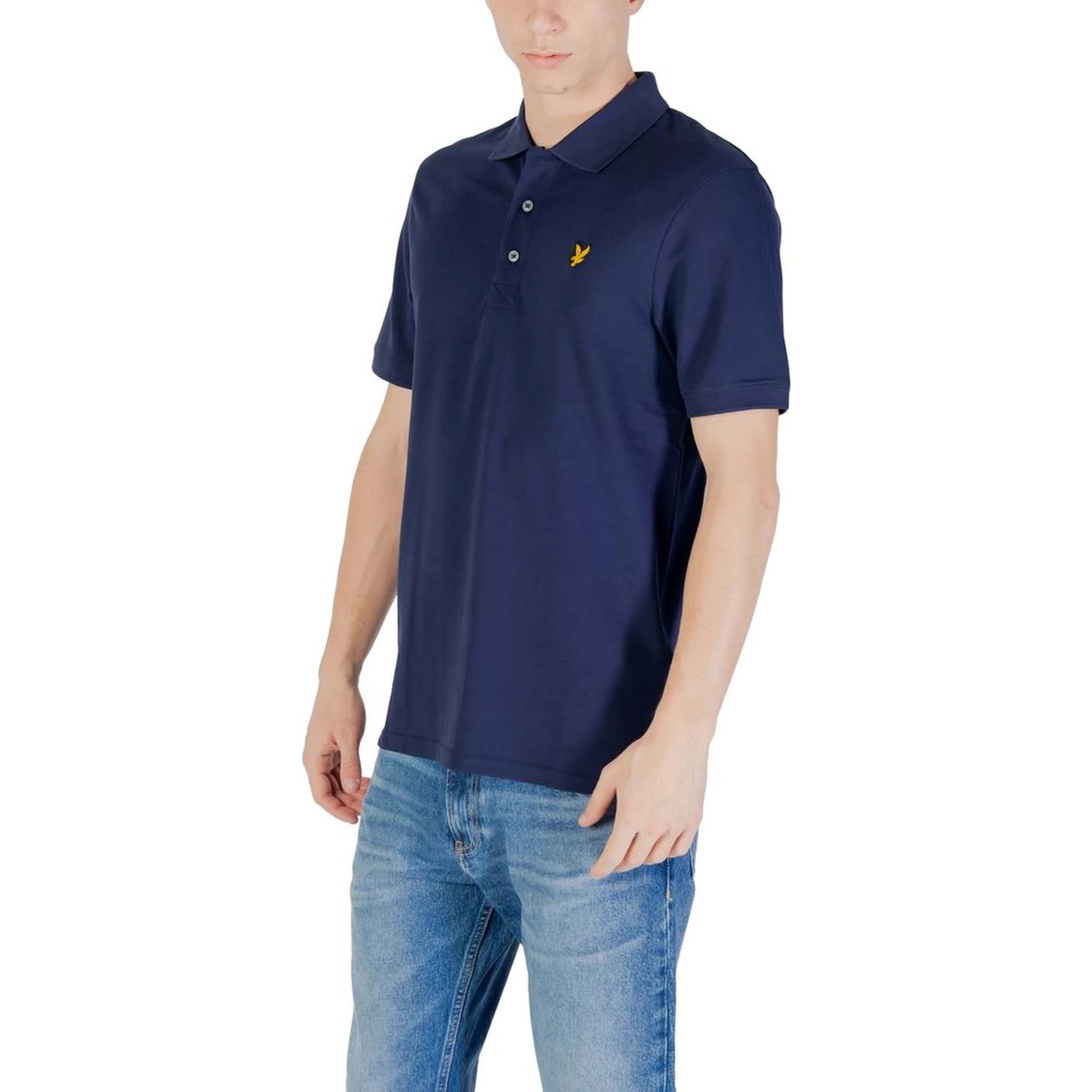 Blue Cotton Polo Shirt