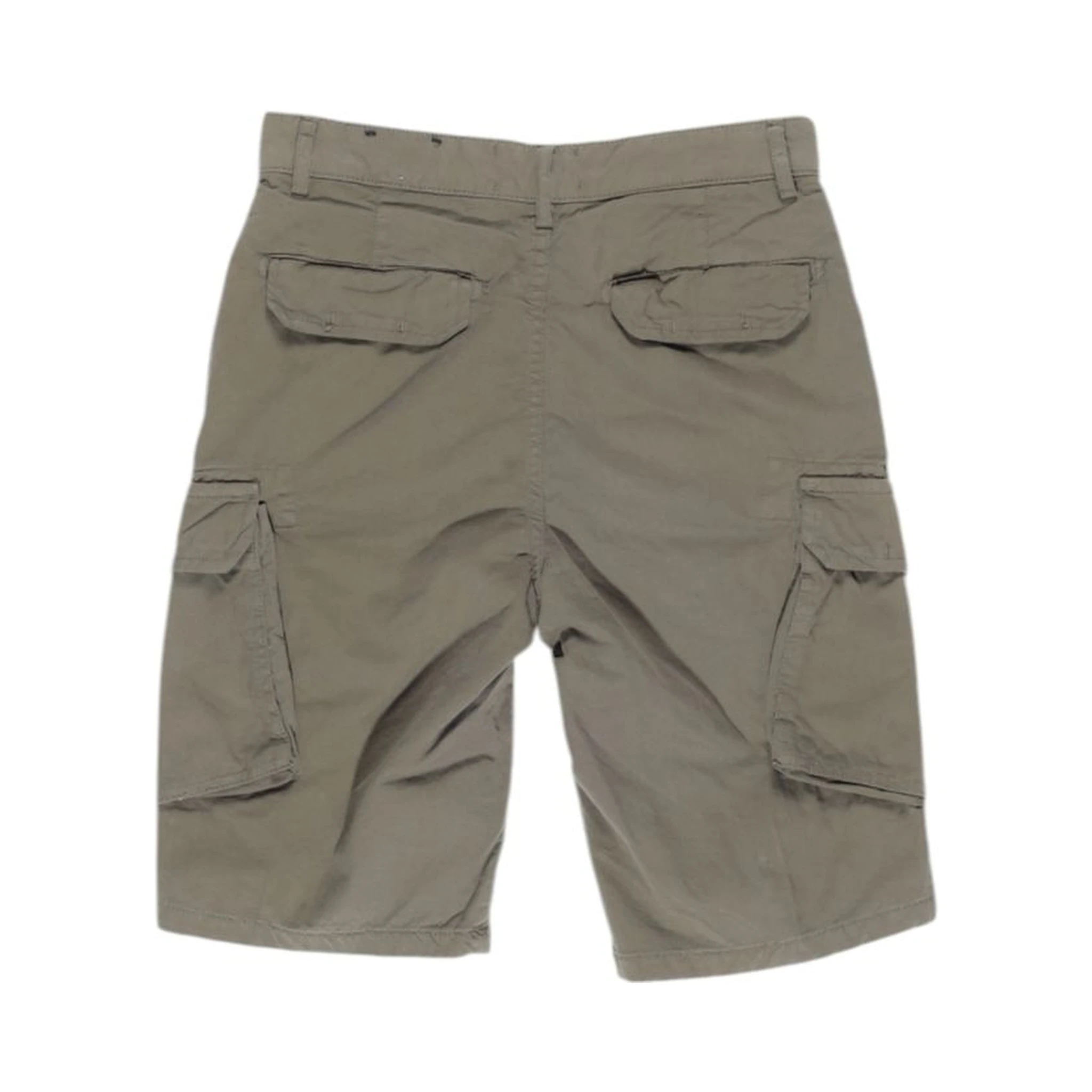 Green Cotton Bermuda Shorts