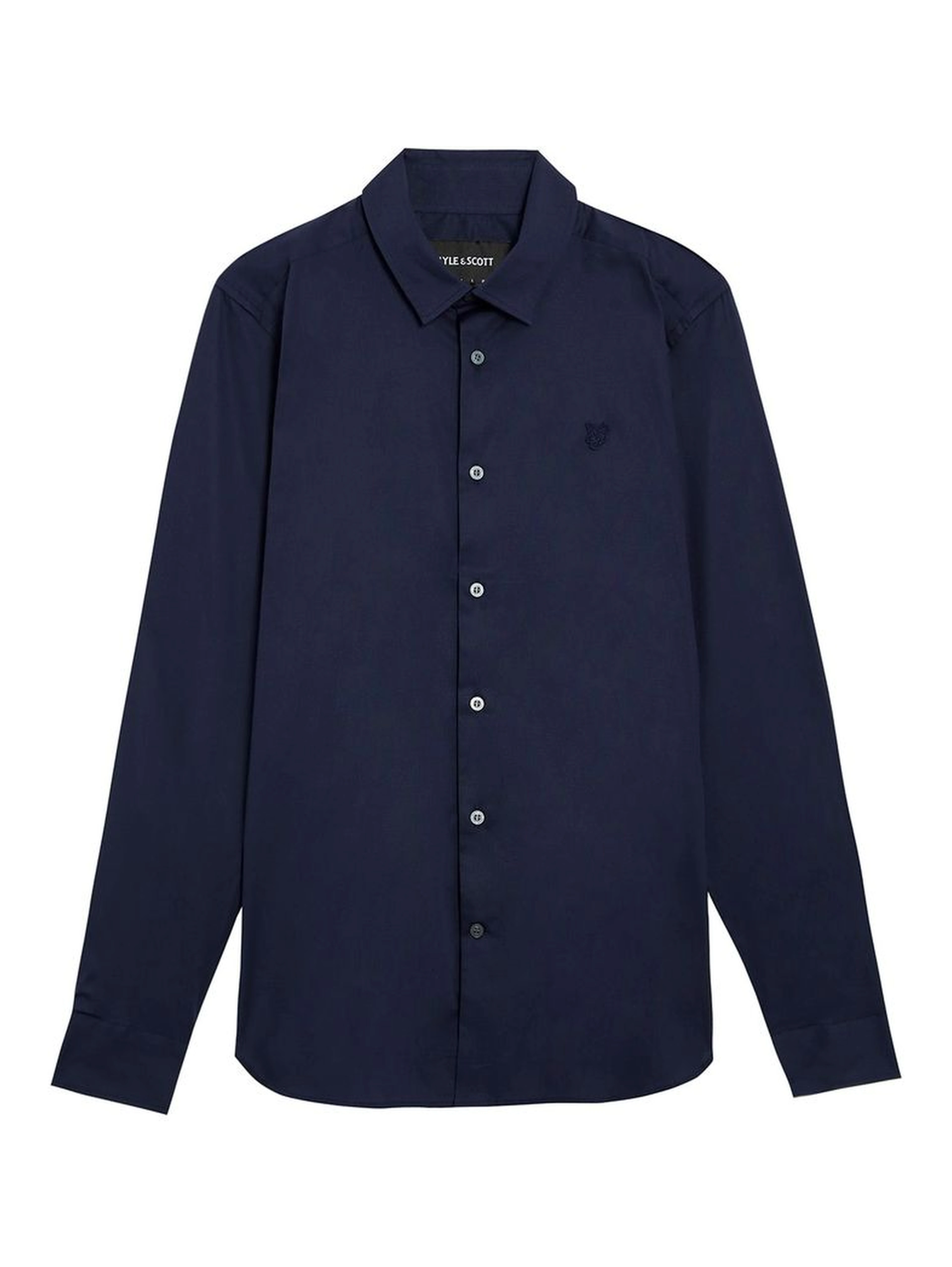 Blue Cotton Dress Shirt