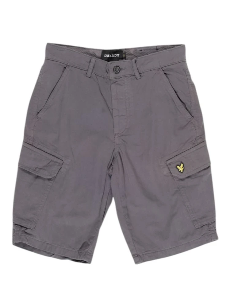 Gray Cotton Bermuda Shorts