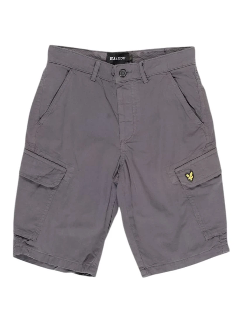Gray Cotton Bermuda Shorts