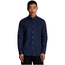 Blue Cotton Dress Shirt