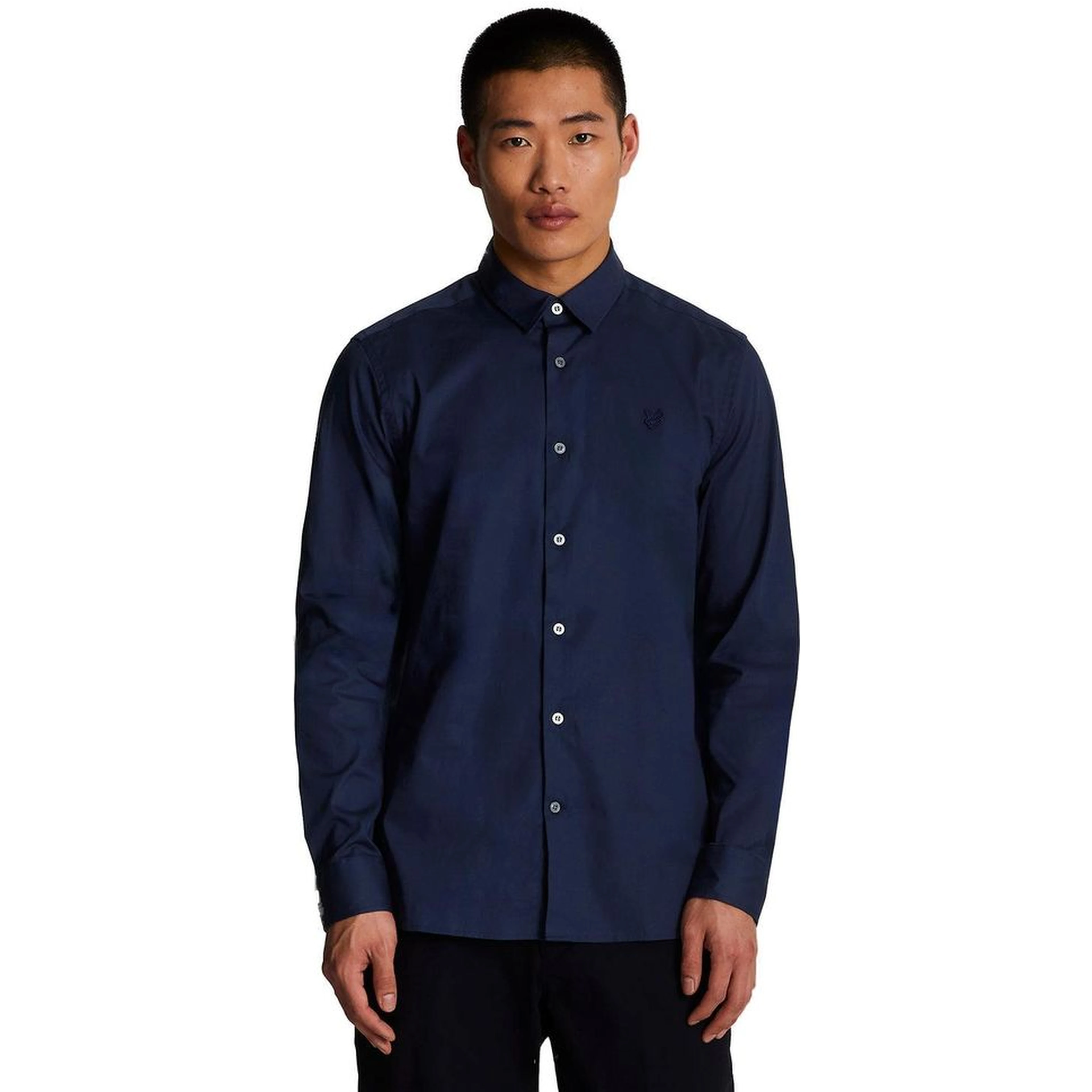 Blue Cotton Dress Shirt
