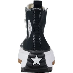 Black And White Fabric Chunky Sneakers