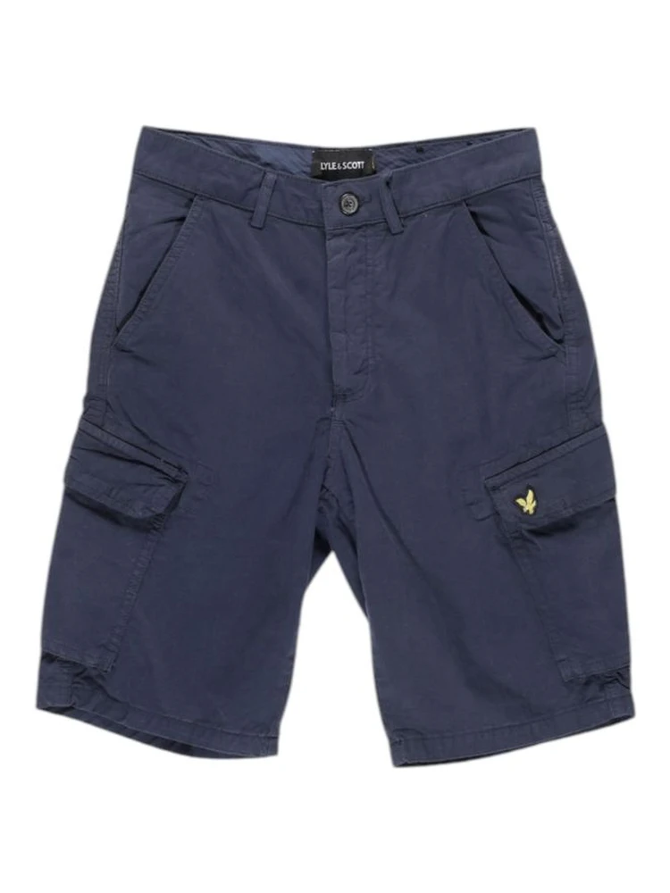 Blue Cotton Bermuda Shorts
