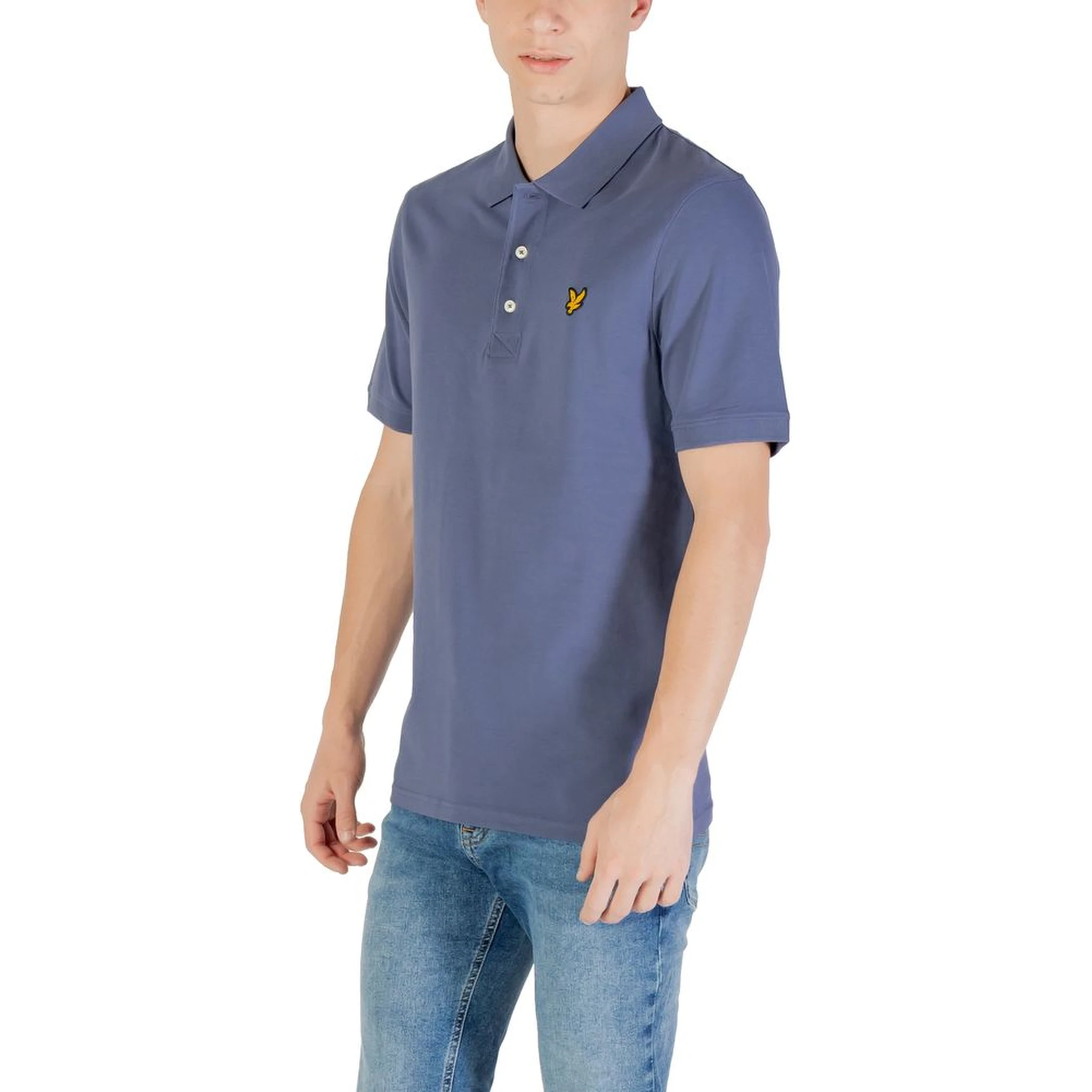 Blue Cotton Polo Shirt