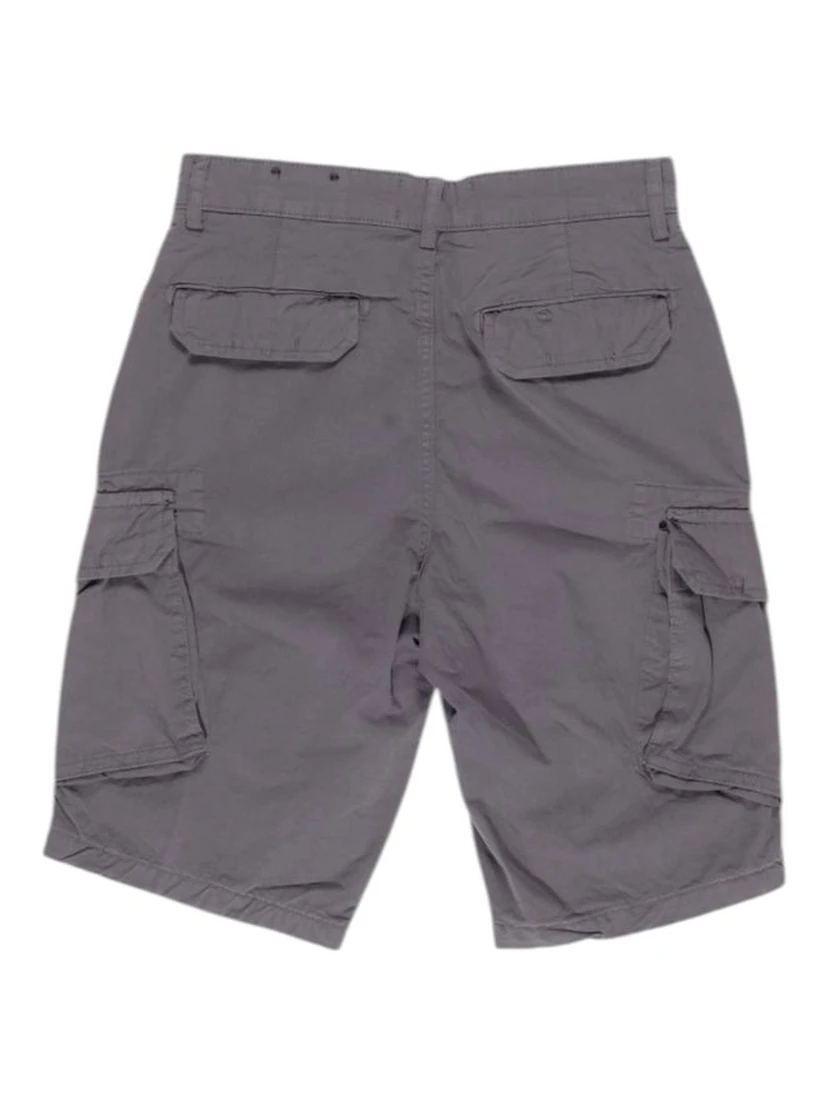 Gray Cotton Bermuda Shorts
