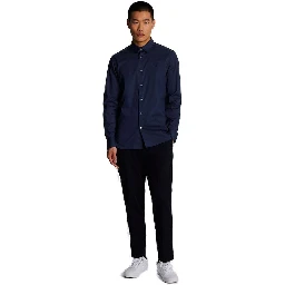 Blue Cotton Dress Shirt