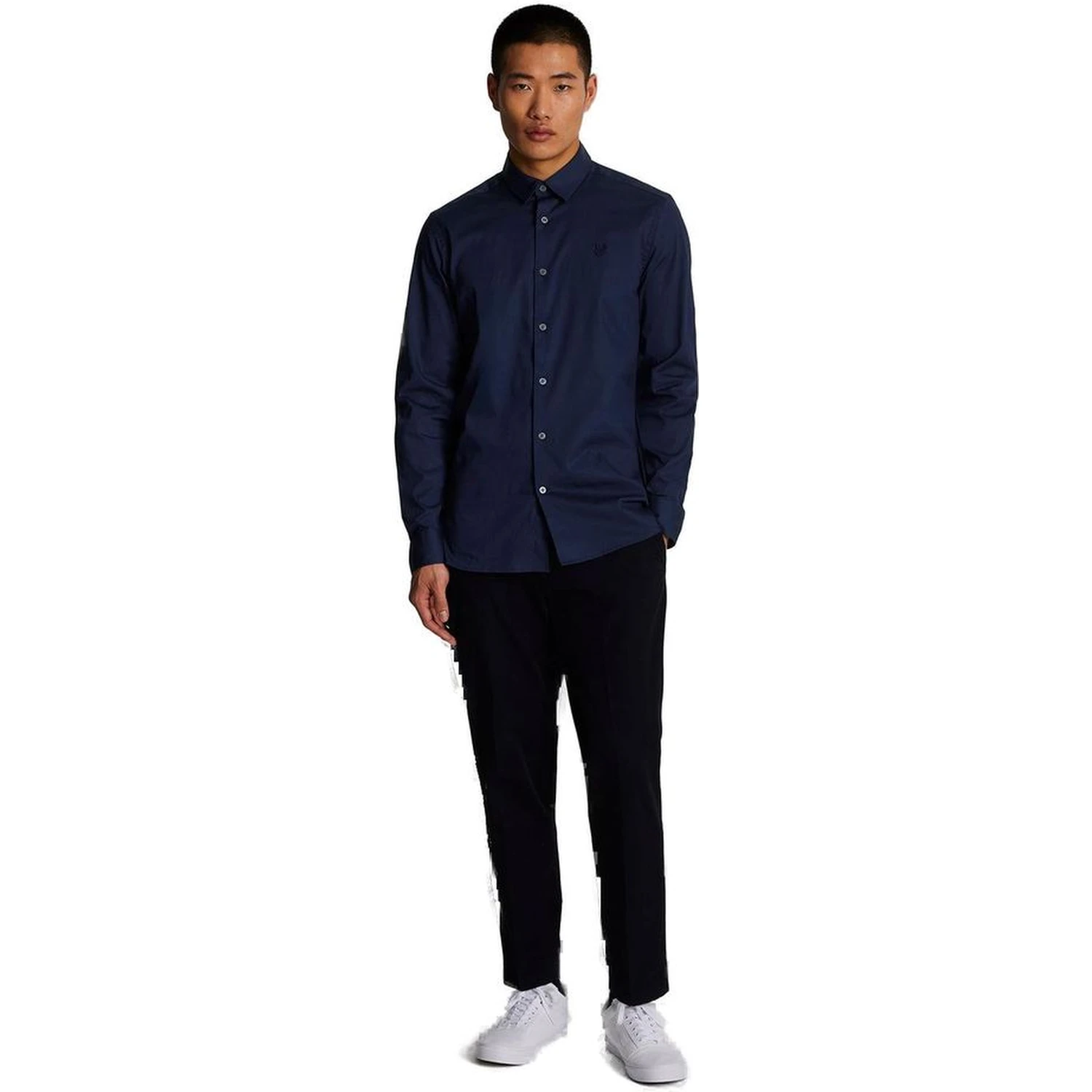 Blue Cotton Dress Shirt