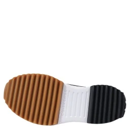 Black And White Fabric Chunky Sneakers