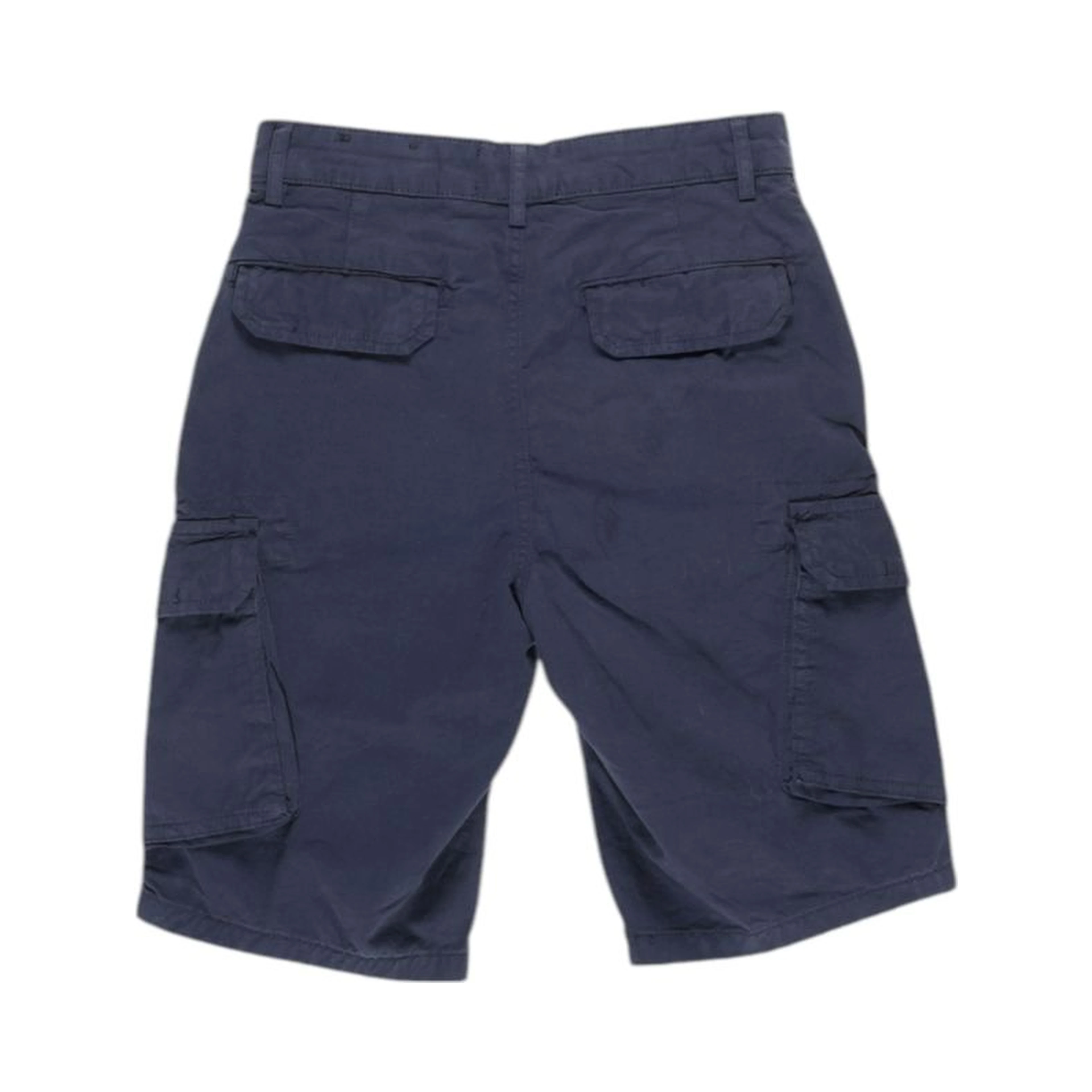 Blue Cotton Bermuda Shorts
