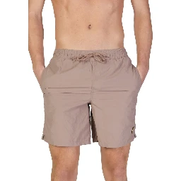 Beige Nylon Swim Shorts