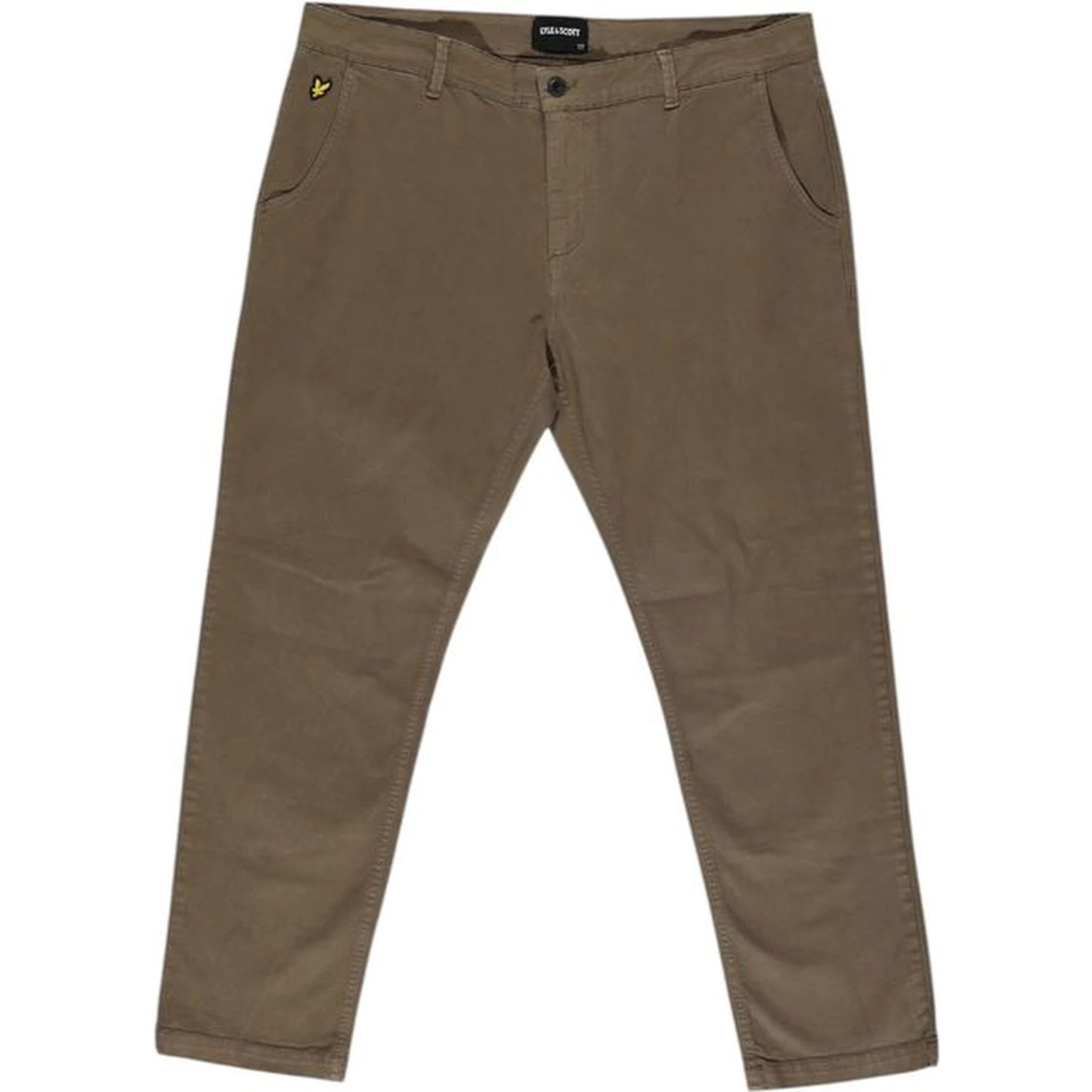 Beige Cotton Casual Pants