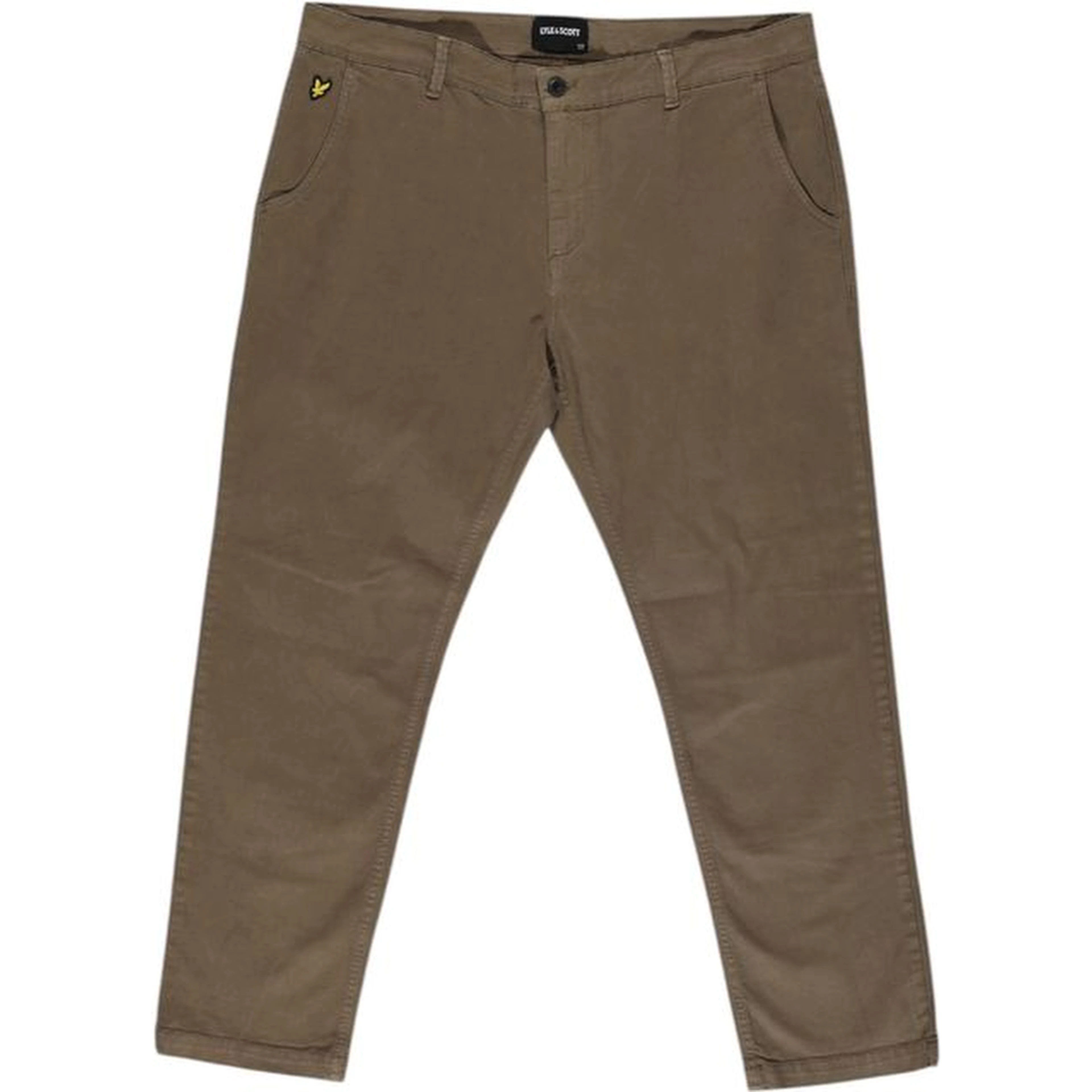 Beige Cotton Casual Pants