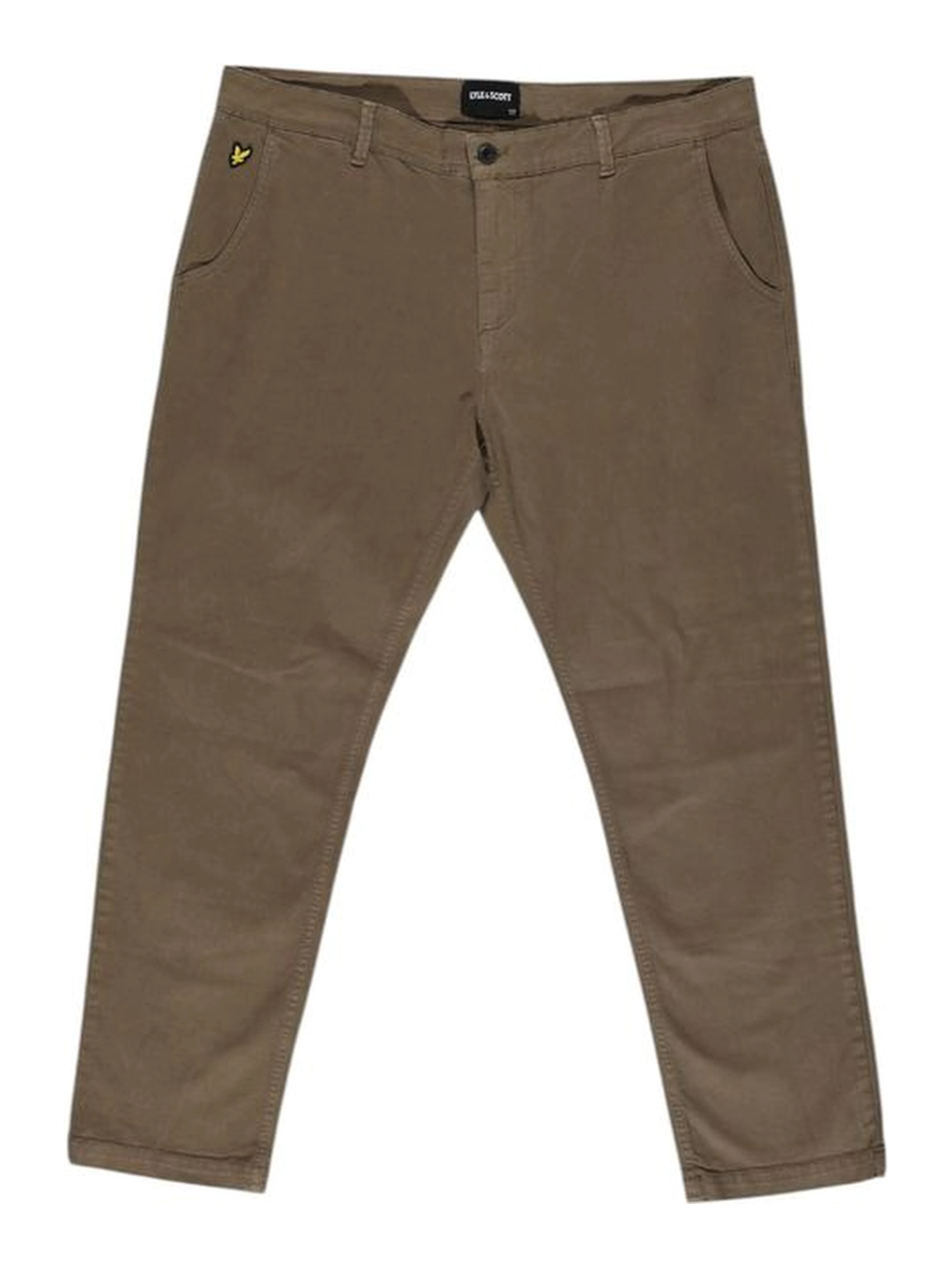 Beige Cotton Casual Pants