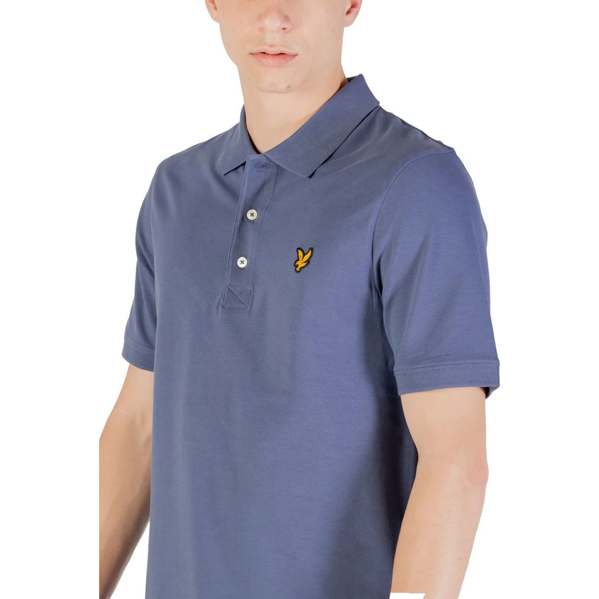 Blue Cotton Polo Shirt