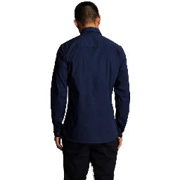 Blue Cotton Dress Shirt