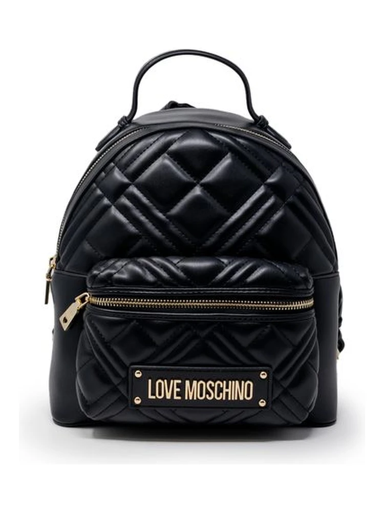 حقيبة ظهر سوداء من البولي إيثيلين