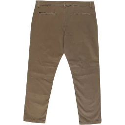 Beige Cotton Casual Pants
