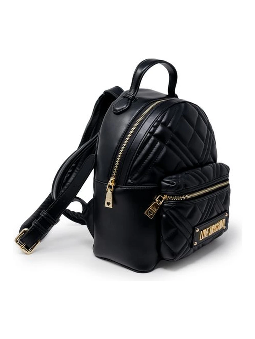 حقيبة ظهر سوداء من البولي إيثيلين