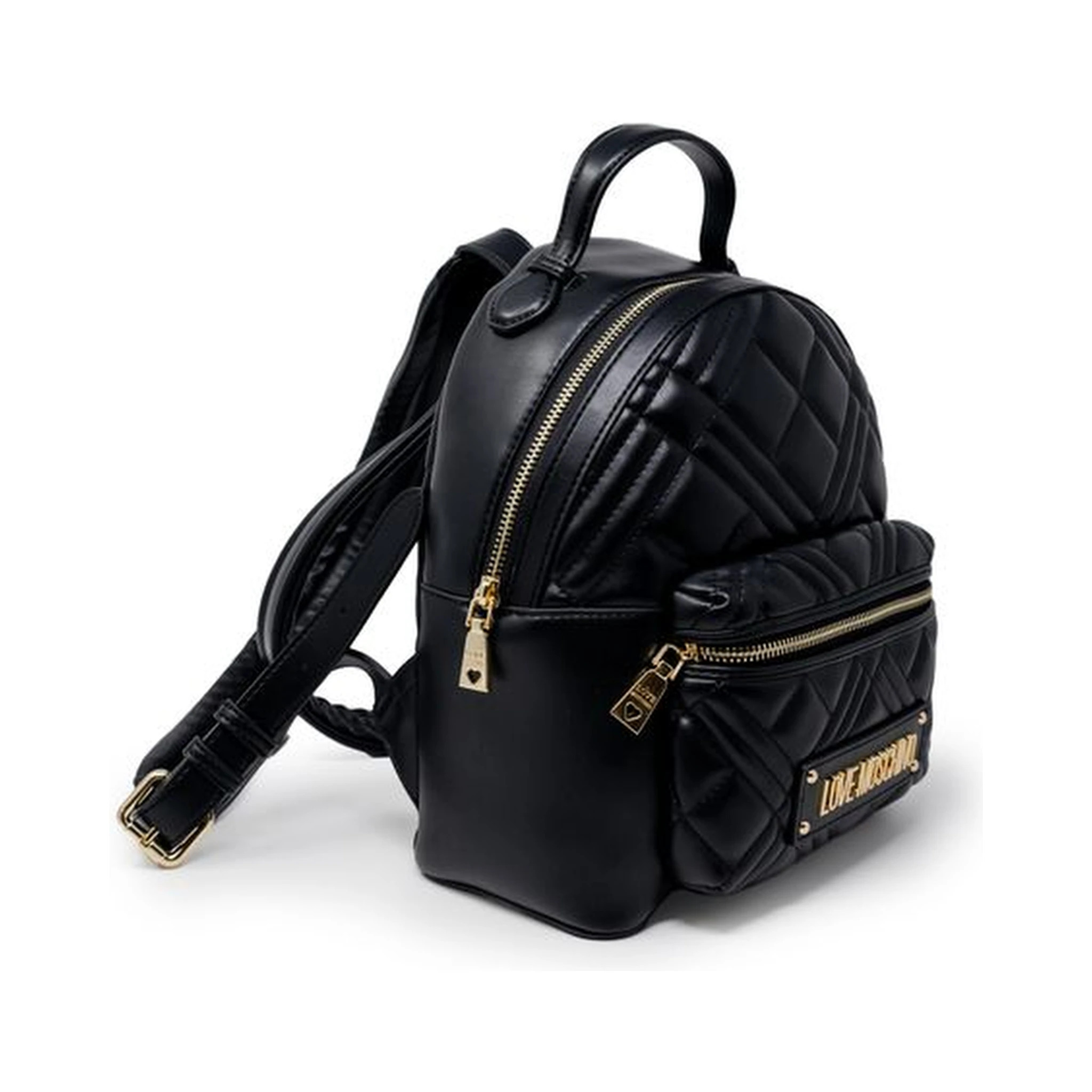 حقيبة ظهر سوداء من البولي إيثيلين