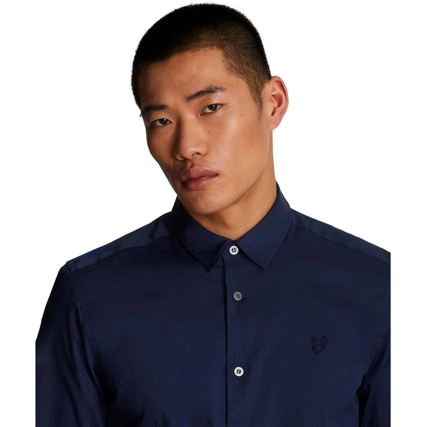 Blue Cotton Dress Shirt
