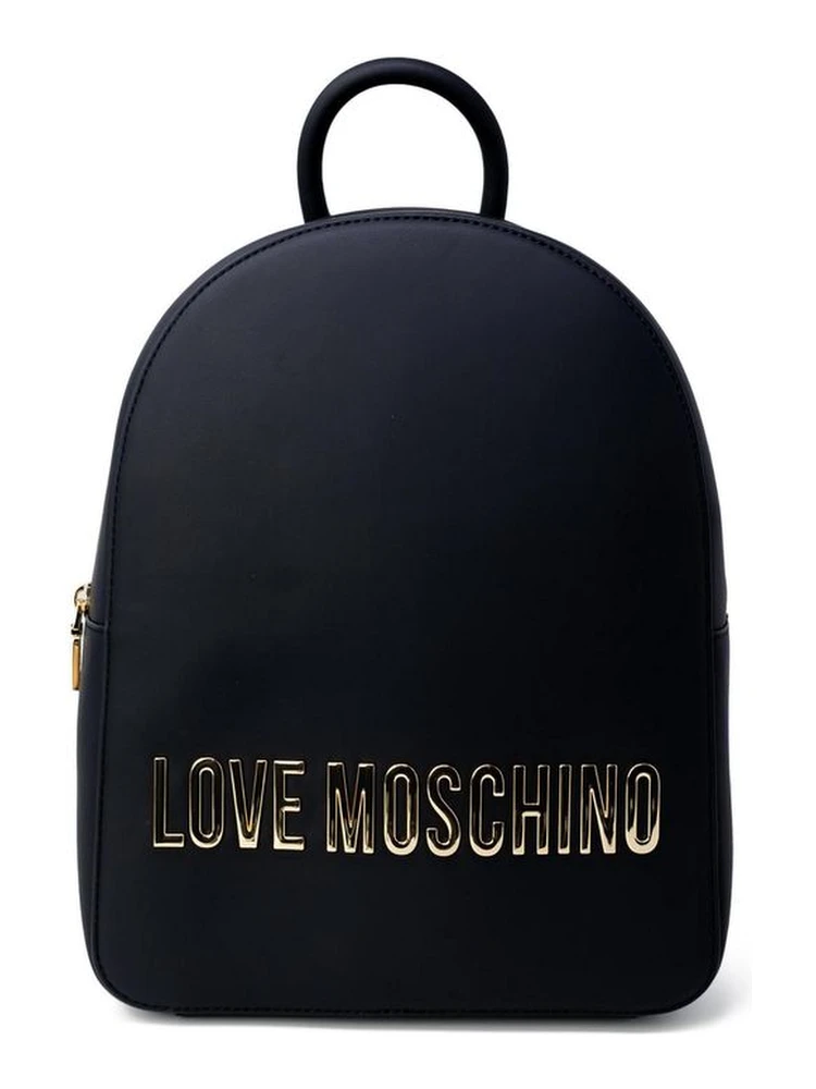 حقيبة ظهر سوداء من البولي إيثيلين