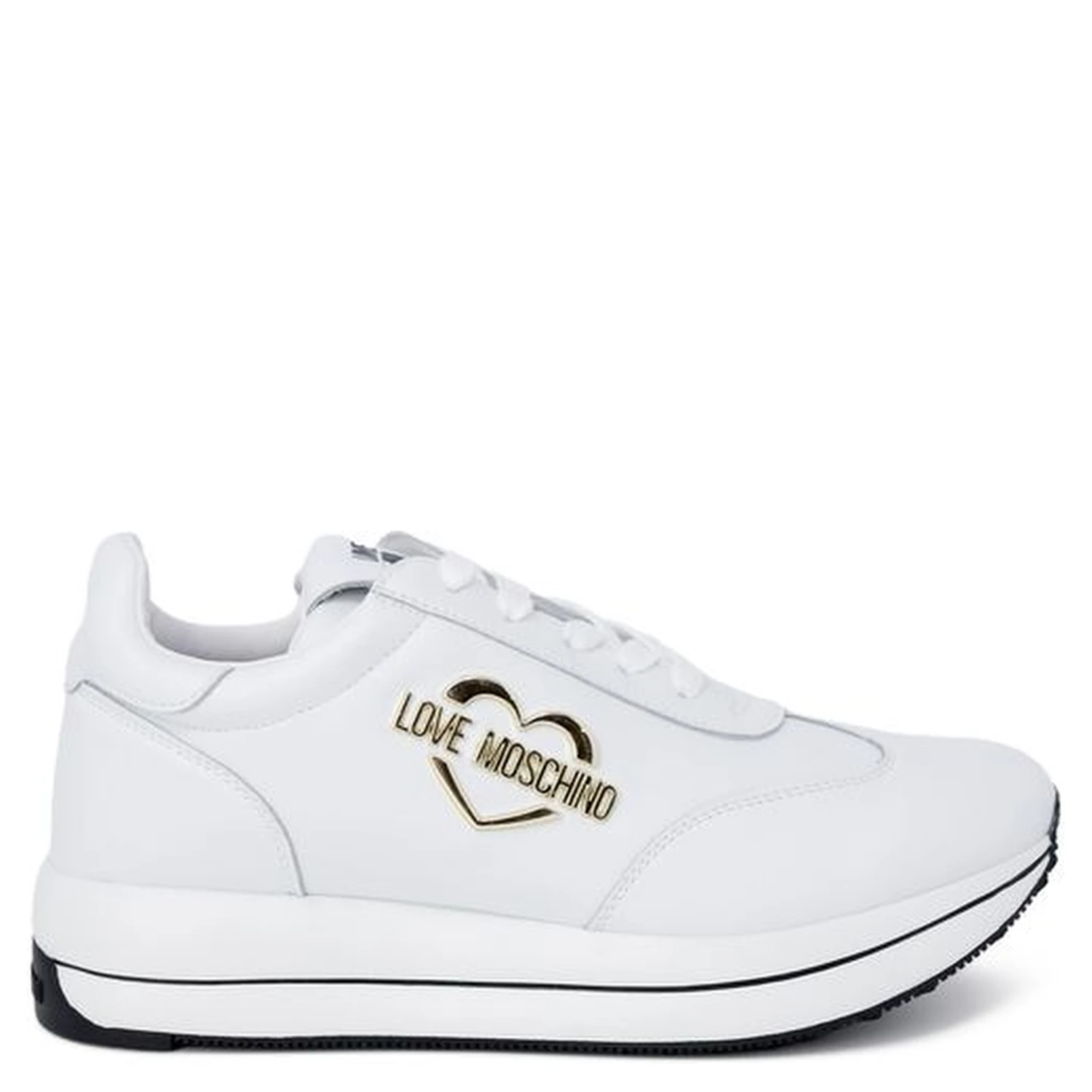 White Leather Low Top Sneakers