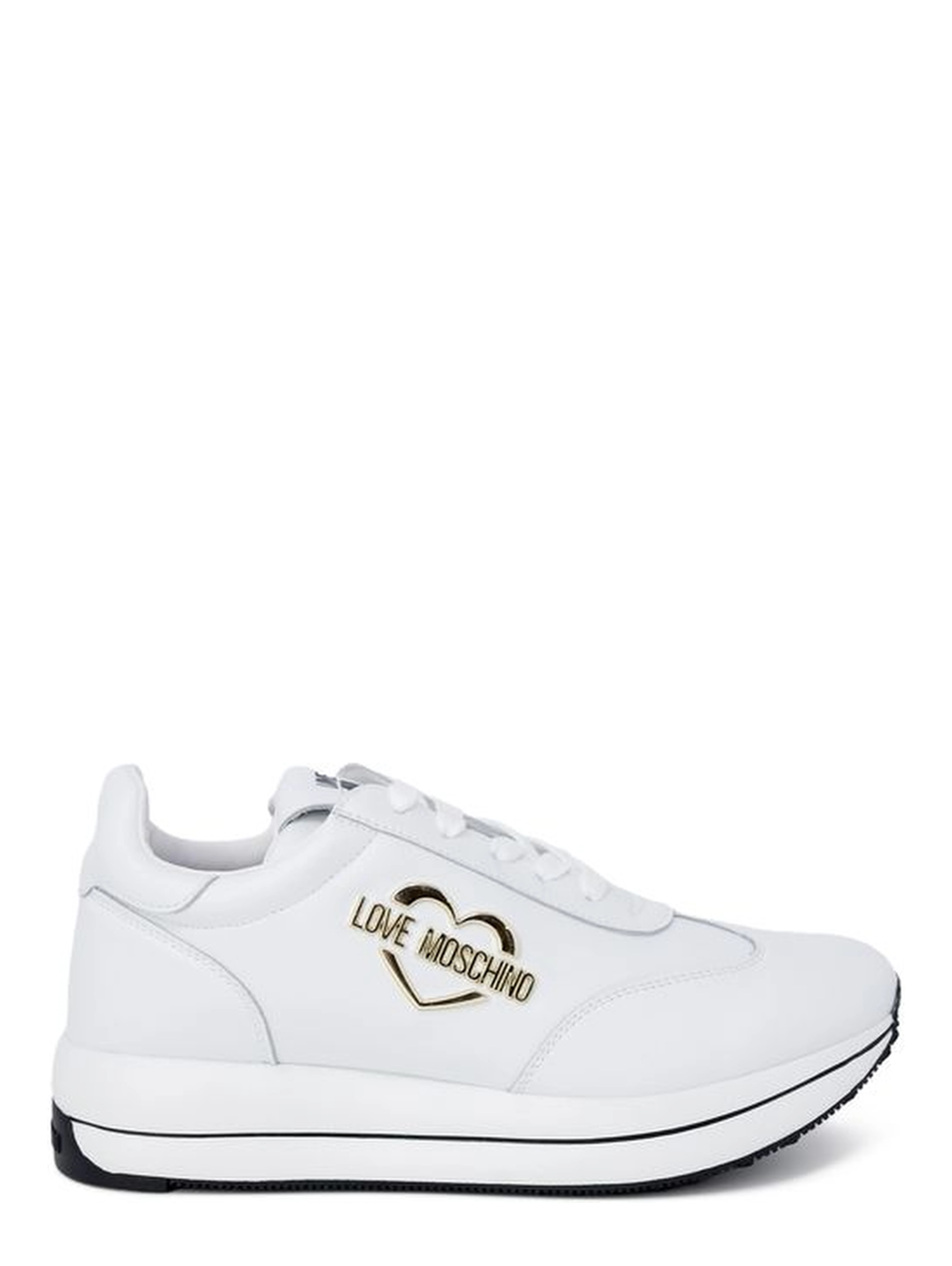 White Leather Low Top Sneakers