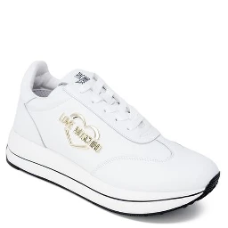 White Leather Low Top Sneakers
