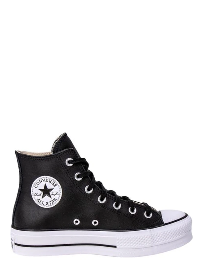 Black Polyethylene Platform Sneakers