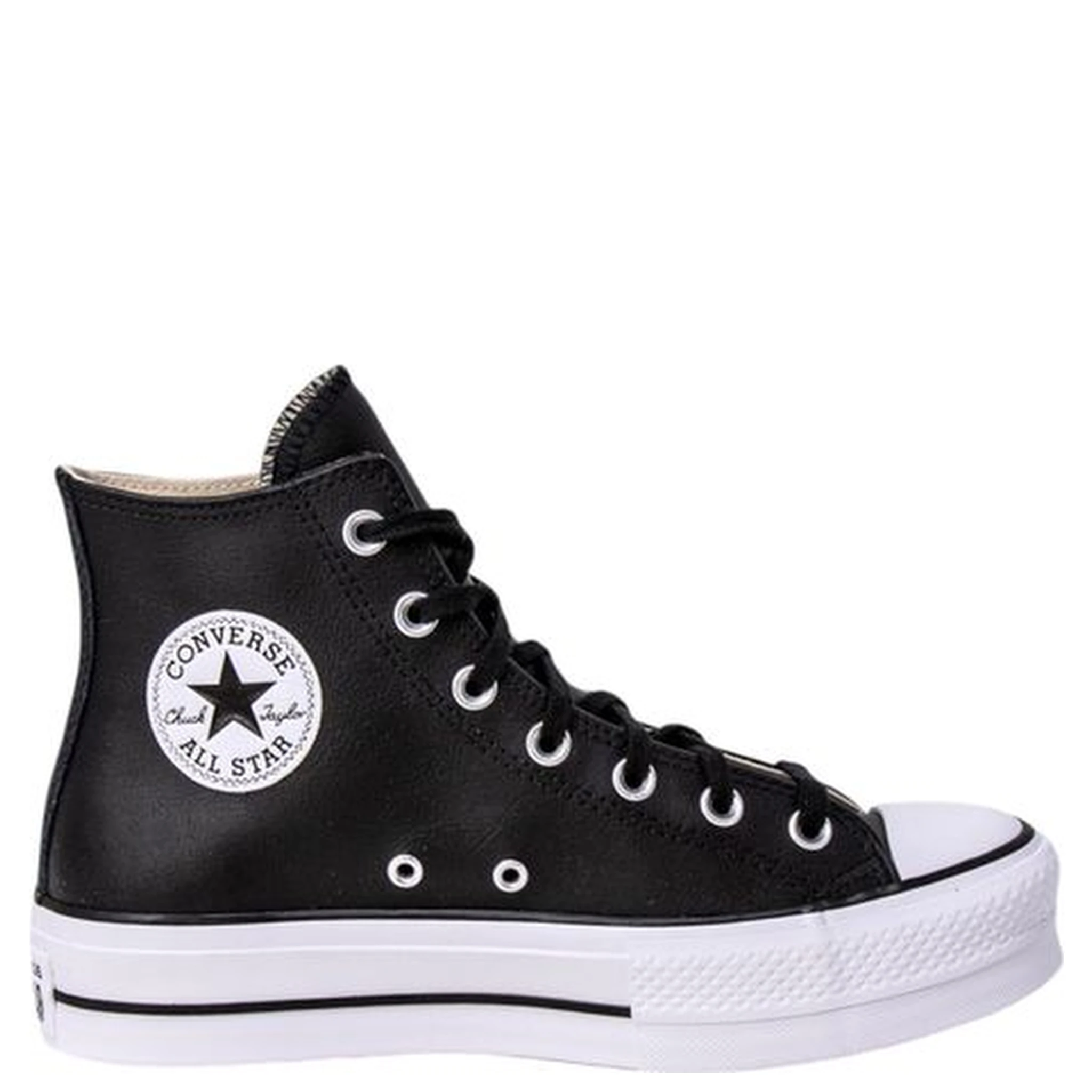 Black Polyethylene Platform Sneakers