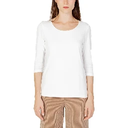 Cream Cotton Long Sleeve T-Shirt