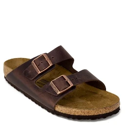 نعال جلدية بنية اللون