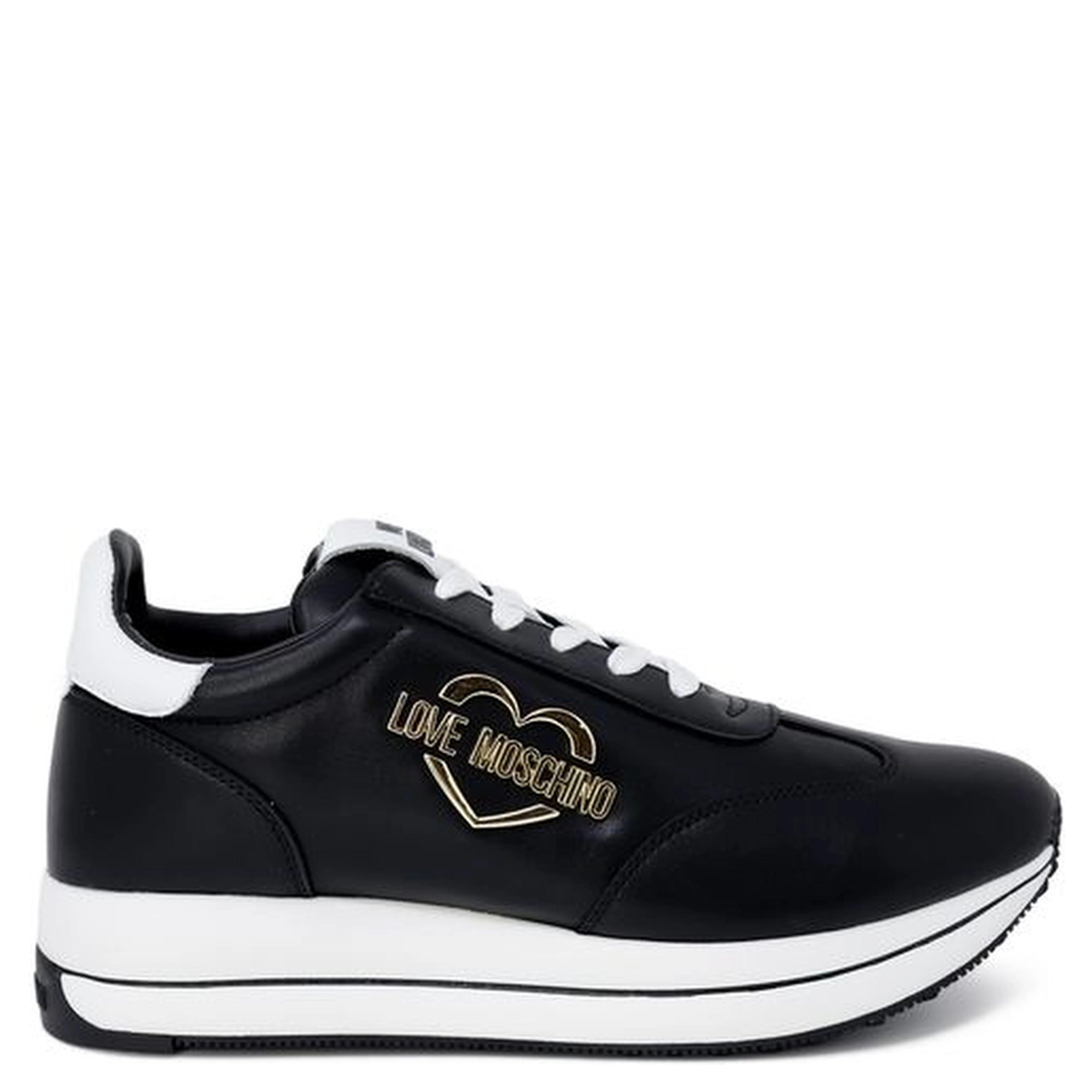 Black Leather Low Top Sneakers