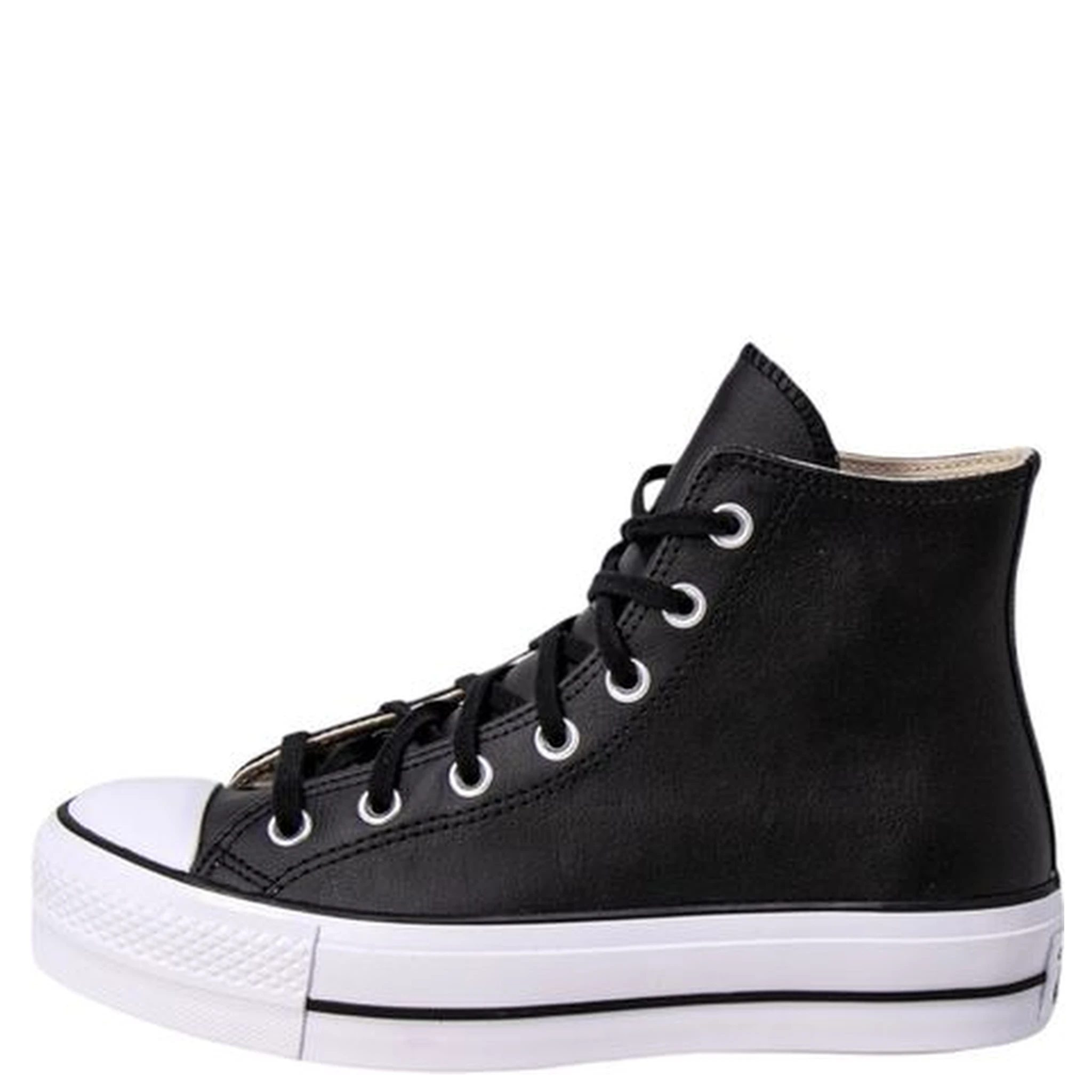 Black Polyethylene Platform Sneakers