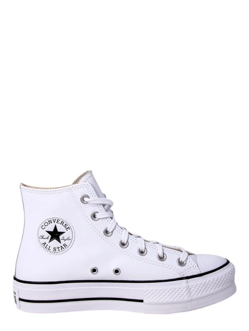 White Polyethylene Platform Sneakers