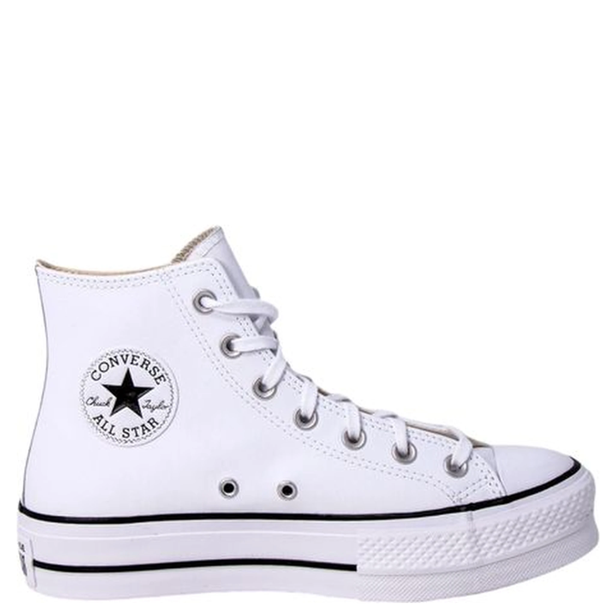 White Polyethylene Platform Sneakers