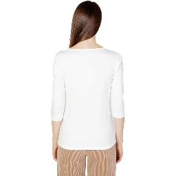Cream Cotton Long Sleeve T-Shirt