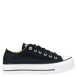 Black Fabric Platform Sneakers