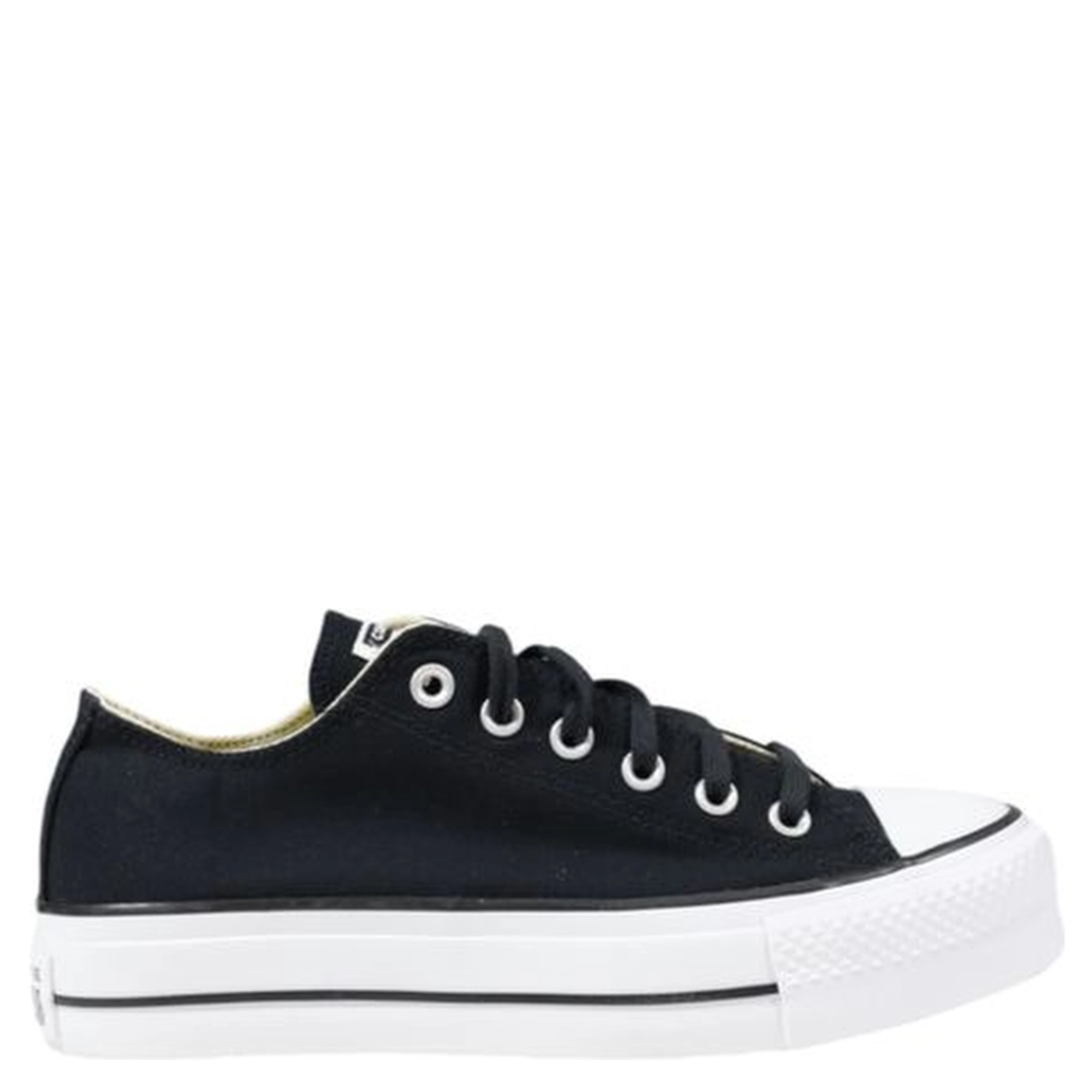 Black Fabric Platform Sneakers