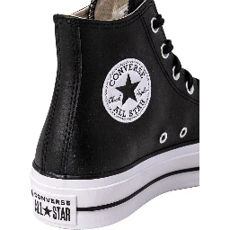 Black Polyethylene Platform Sneakers